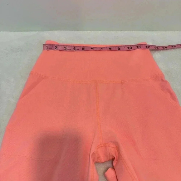Beyond Yoga 187 Heather Rib All Day Flare Pant in Peach Sorbet size M - Picture 9 of 12